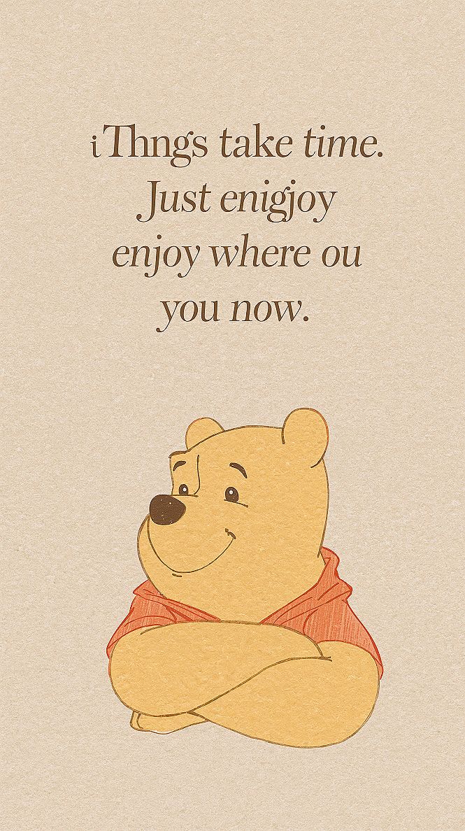 Winnie the Pooh Quotes: Life Motivation Wallpaper