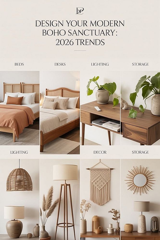 Modern Boho Sanctuary: 2026 Bedroom Design Trends Unveiled