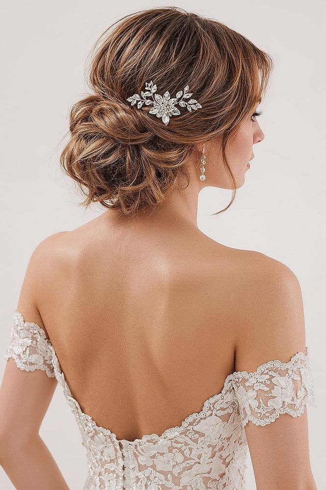 Glamorous Voluminous Updo: Sparkling Bridal Hair for 2026