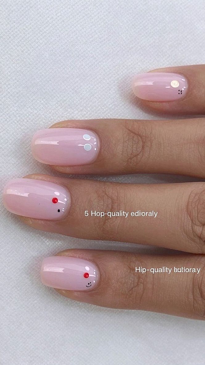 Playful Dot Accents On Pink Summer Nails And Toes