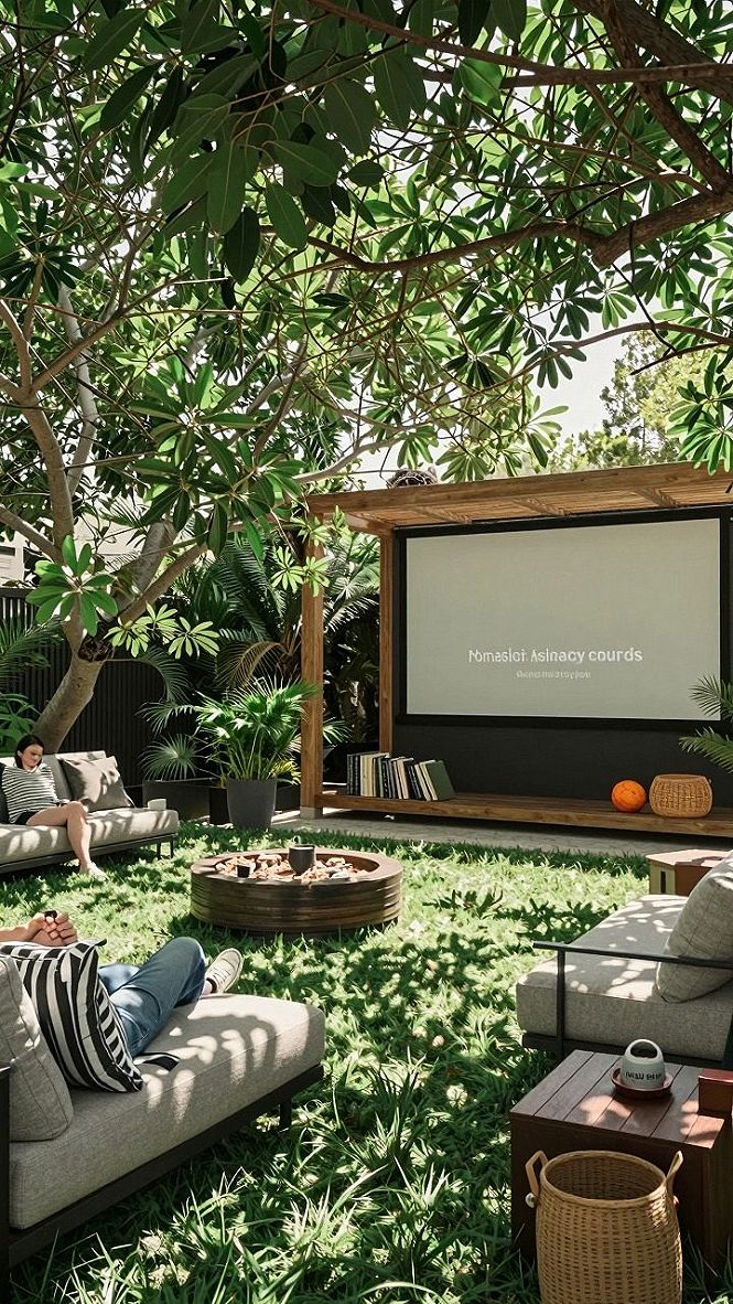 Setting Up an Outdoor Backyard Movie Patio Space