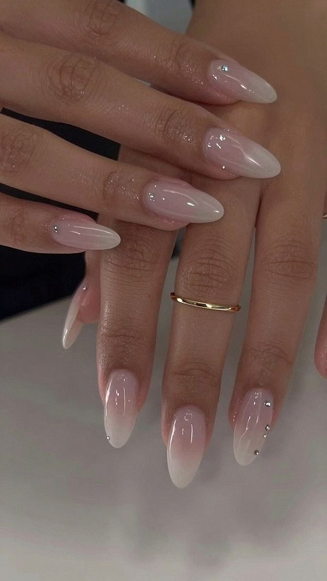 Adding Tiny Rhinestones to Clean Acrylic Nails