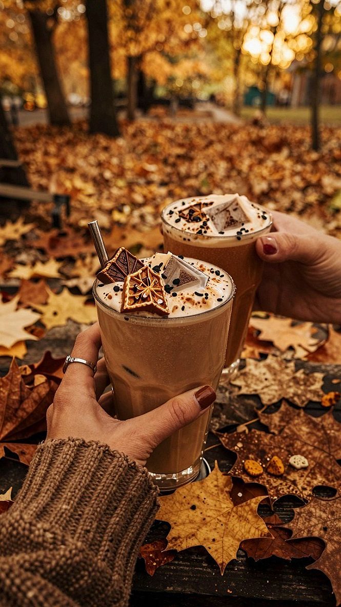 Warm Coffee and Fall Foliage Wallpapers for Cozy Phones