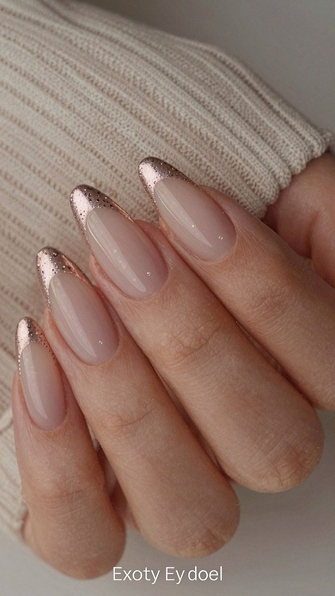 Double Line Espresso and Shimmer French Tips