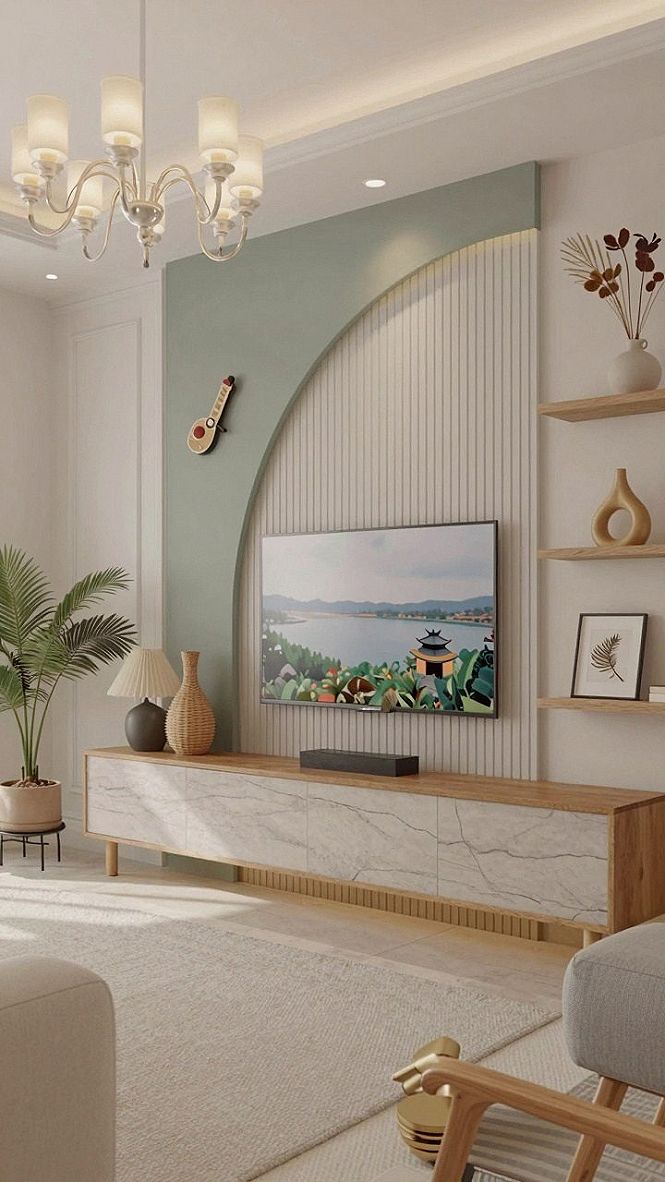 Adding Accent Walls and Media Consoles to Living Spaces