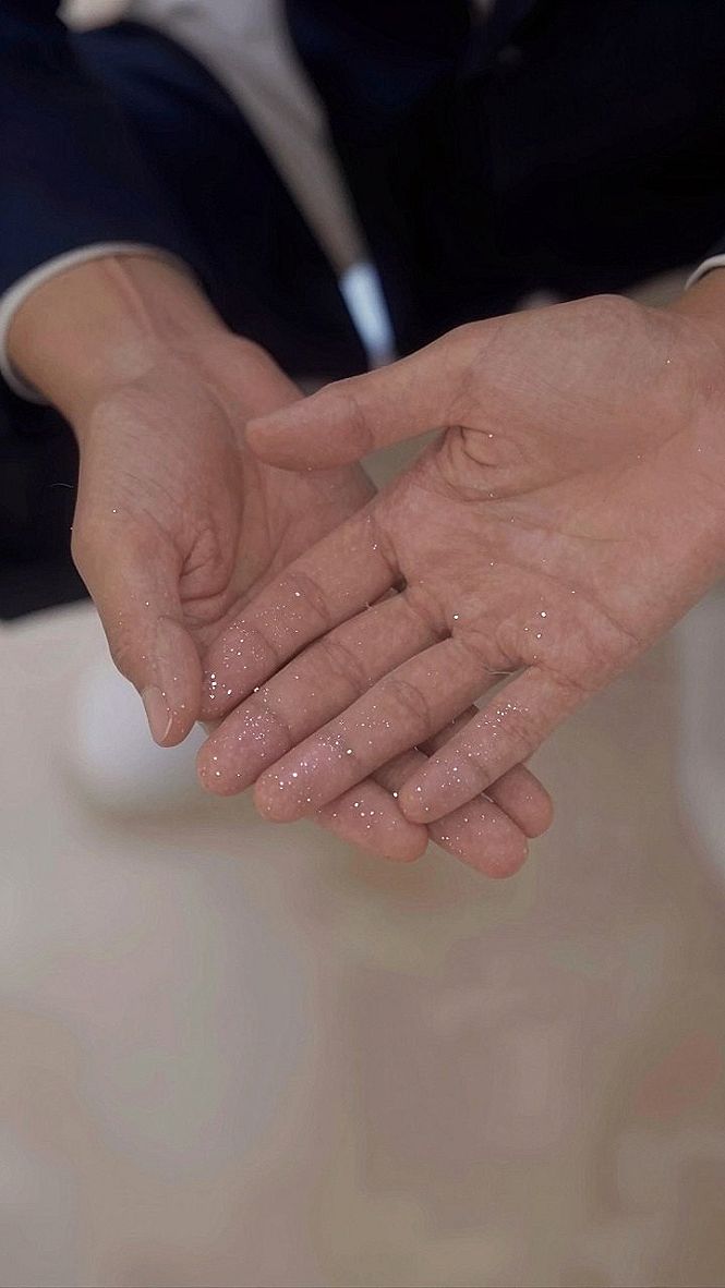 Adding Subtle Sparkle to Your Jelly Pink Nails
