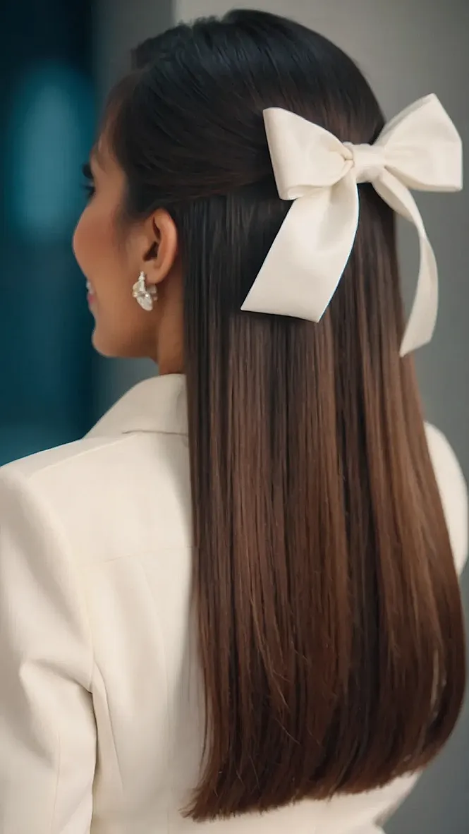 The Bow-tiful Straight: Hair With a Touch of Elegance