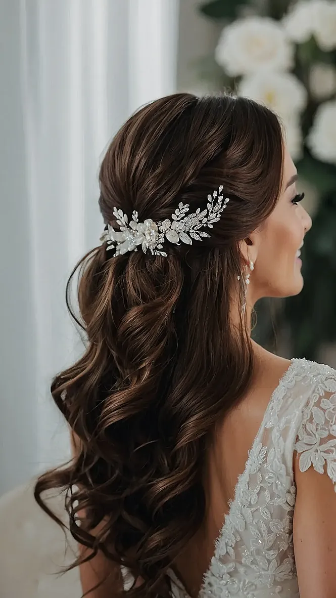 Gorgeous Half Up Half Down Styles for Your Wedding Celebration