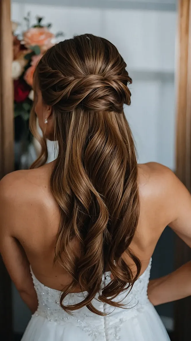 Perfect Half Up Half Down Wedding Hairstyles for Any Hair Type