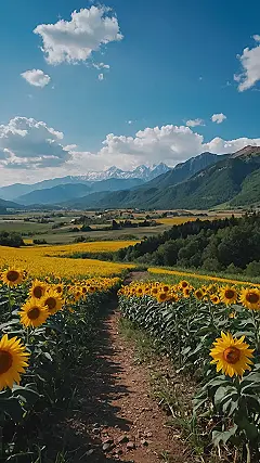Sunflowers and Mountain Views: A Perfect Match!: