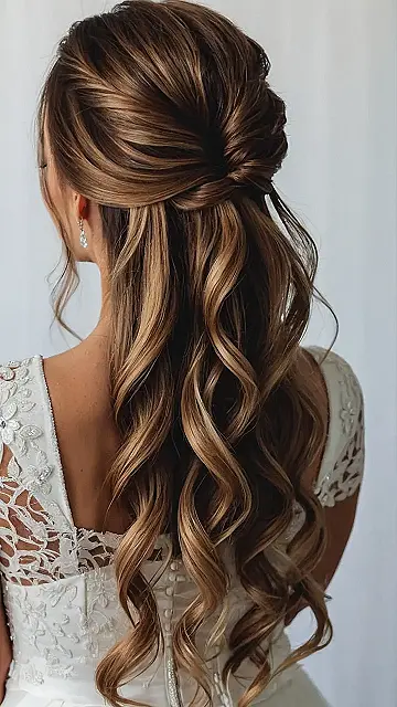 Alluring Half Up Half Down Wedding Hairstyles for a Stunning Bride