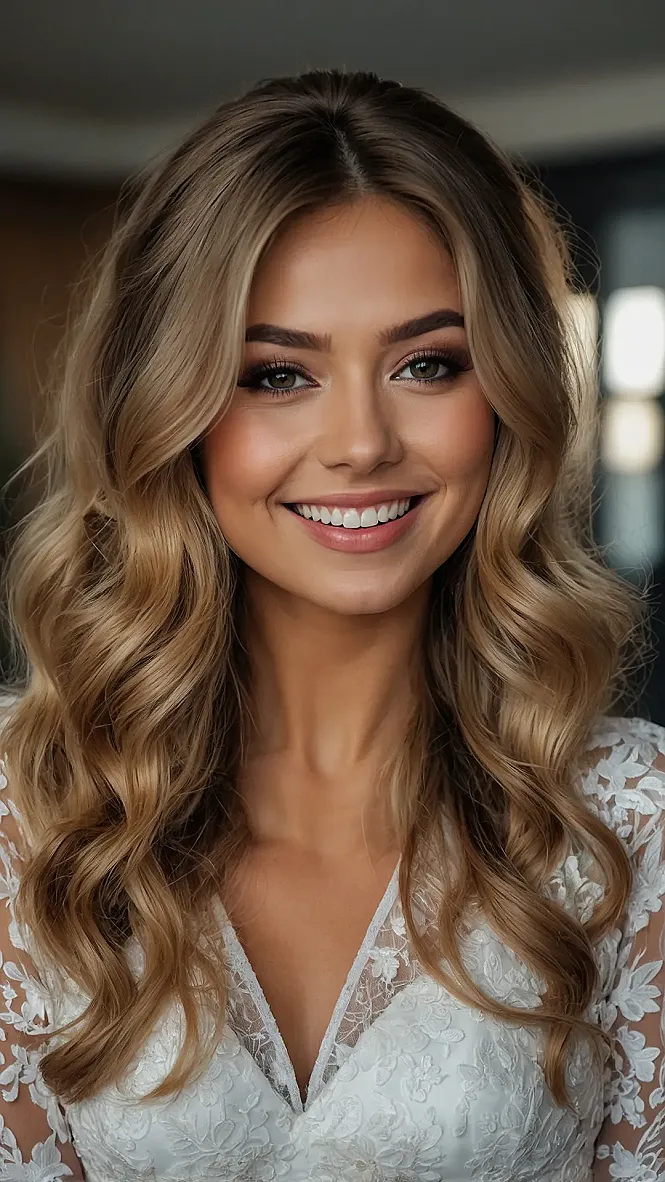 Golden Hour Bridal Waves