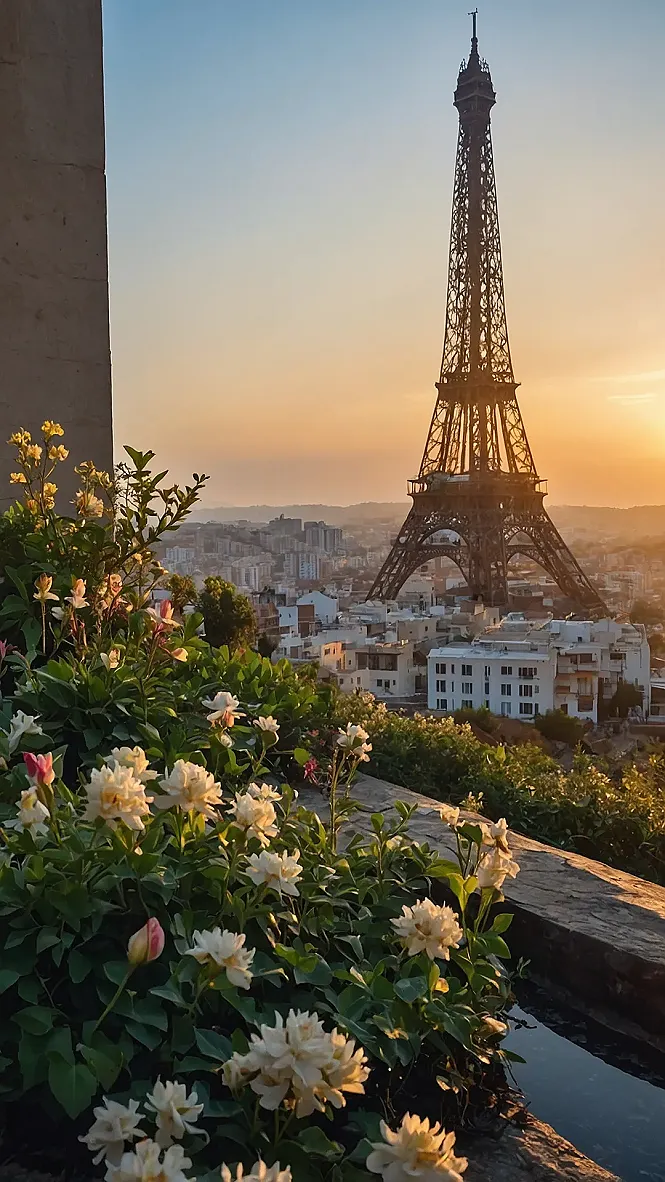 Eiffel's Blooming Surprise