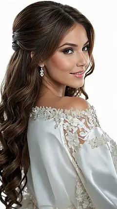 Glamorous Half-Up Look