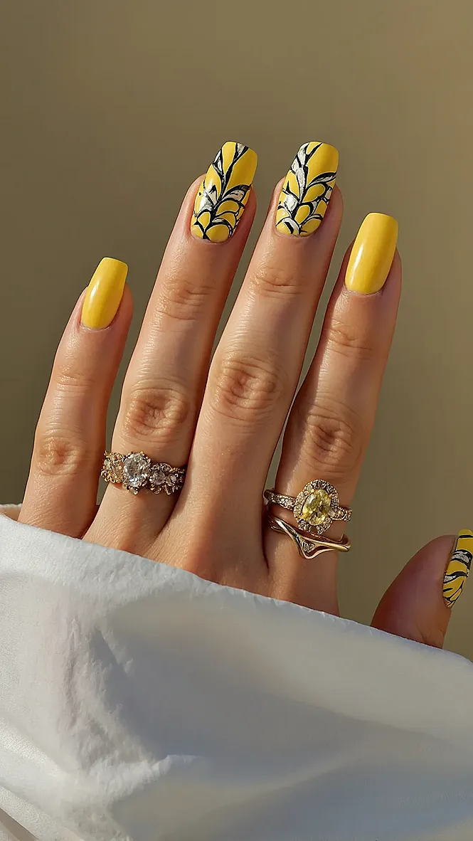 Gleaming Yellow Nails