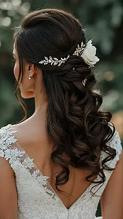 Chic Partial Bridal Updo