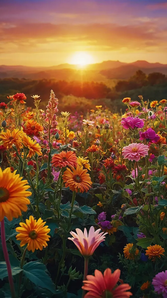 Screen Splash of Flowers