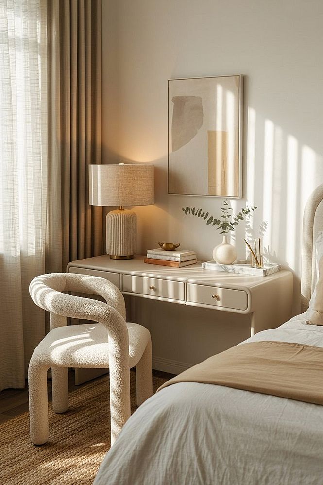 Chic Bedroom Office Combo: Stylish Small Space Solutions