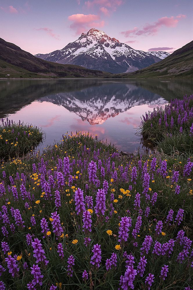 Spring Mountain Majesty: iPhone Nature Wallpaper HD