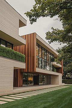 Luxury Modern House Exterior: Wood & Glass Facade Ideas
