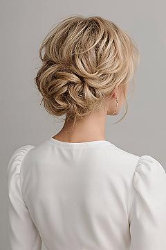 Voluminous Wedding Updo: Classy Bridal Hair Inspiration