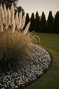 Elegant Grasses Landscaping: Modern Backyard Oasis Ideas