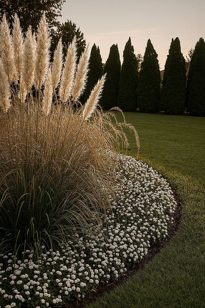 Elegant Grasses Landscaping: Modern Backyard Oasis Ideas