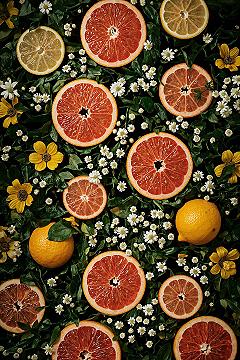Vibrant Citrus & Floral iPhone Wallpaper: A Burst of Color