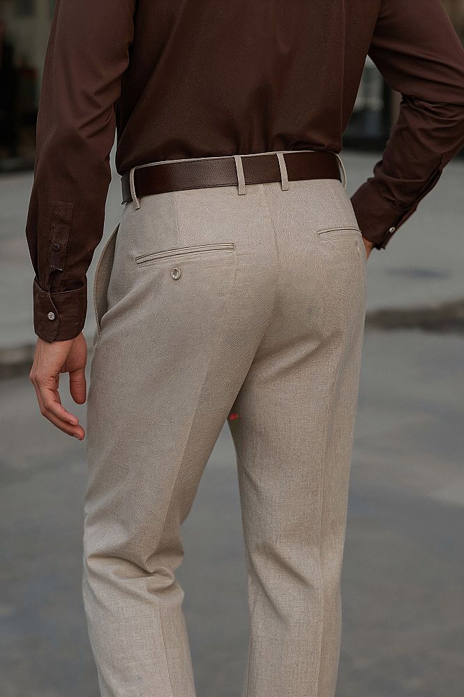Sophisticated Brown Shirt & Beige Pants: The Ultimate Men's Formal Combo