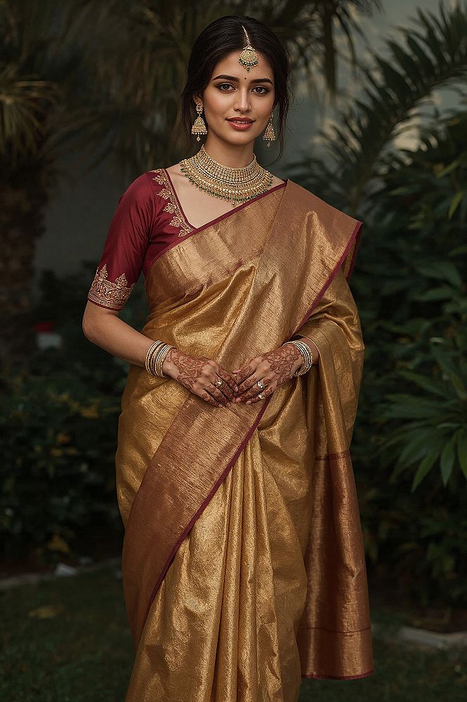 Elegant Kanjivaram Blouse Designs: South Indian Saree Style