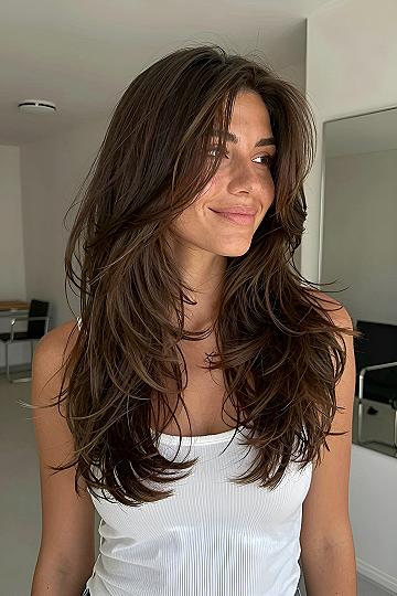 Adding Face Framing Layers to Long Hair