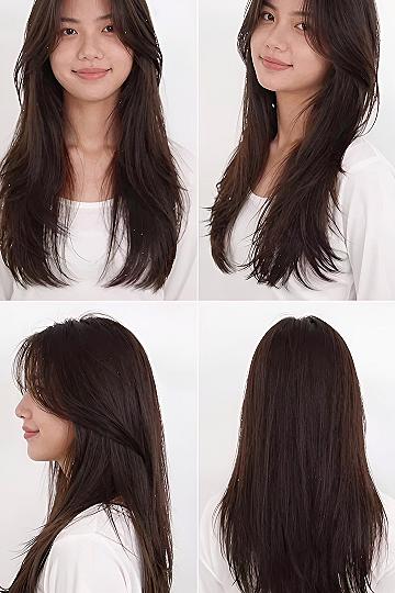 Understanding Long Layers with Curtain Bangs