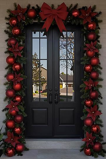 Choosing a Classic Red Ornament Garland for Your Doorway