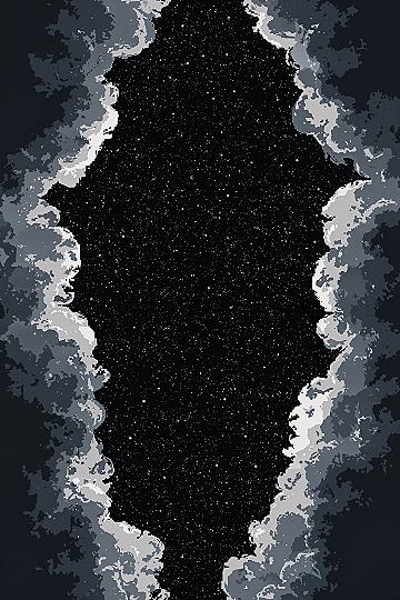 True Black OLED Wallpaper 4K: Celestial Cloud Aesthetic