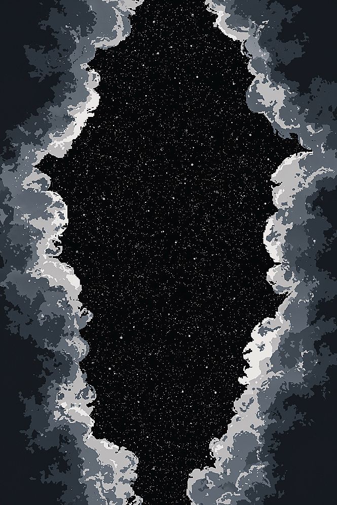True Black OLED Wallpaper 4K: Celestial Cloud Aesthetic