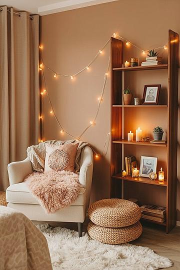 Cozy Corner Bedroom Makeover with Ambient Lights