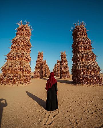 Woven Desert Structures: Grandeur in Public Art Installations