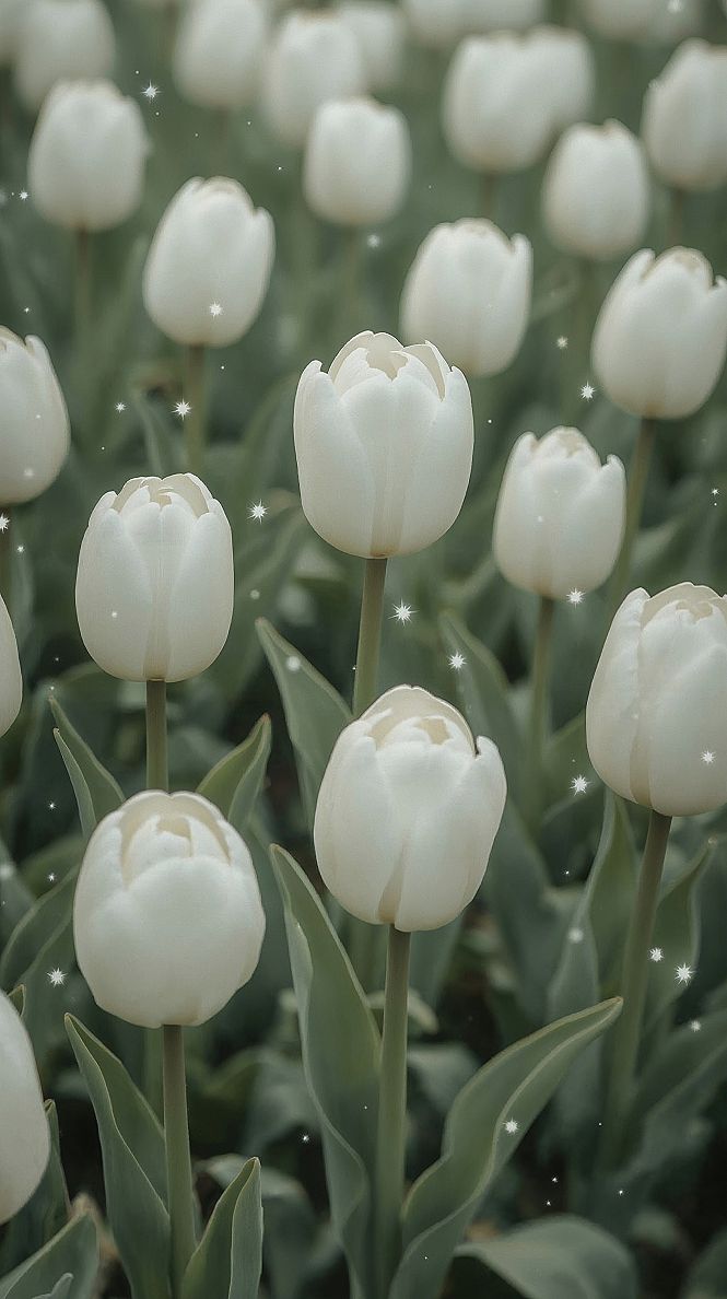 Dreamy White Tulip iPhone Wallpaper: Floral Aesthetic