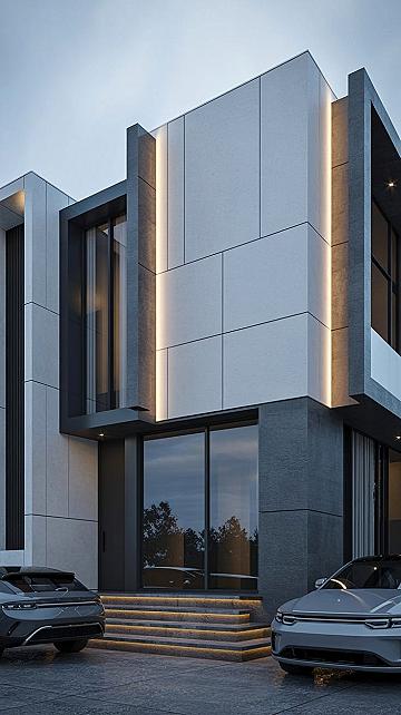 Minimalist Modern Facade Design for Residential Projects