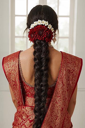 Majestic South Indian Braid Hairstyles for Thick Hair & Wedding Updos