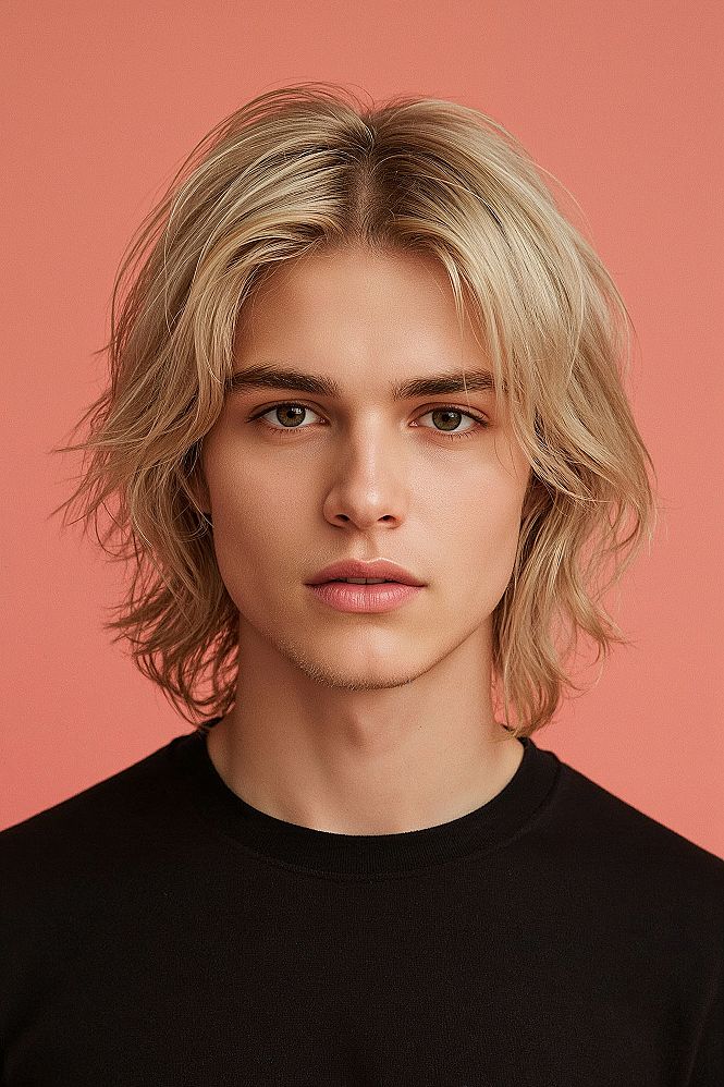 Flow Hairstyle: Unlock Medium Length Wavy Layers for Men