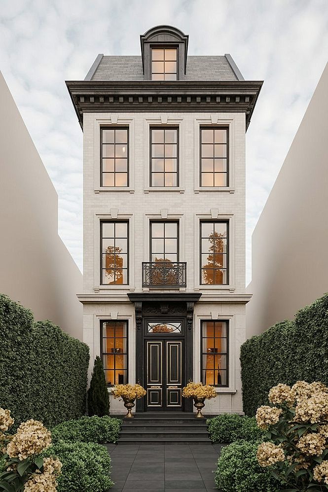Urban Oasis: Luxury Townhouse Facades with Character