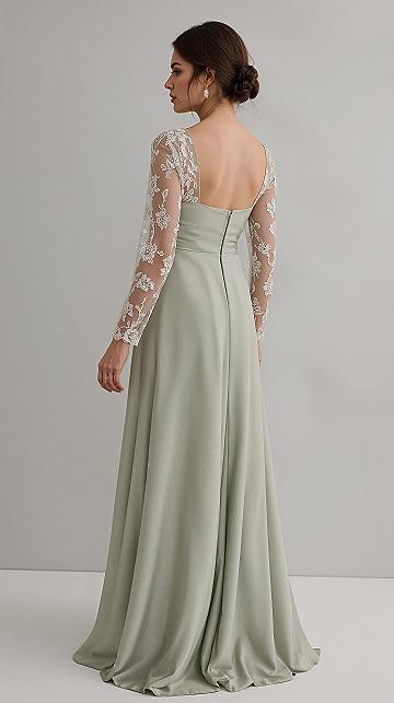 Sage Green Bridal Gowns: Simple & Classic A-Line Wedding Dresses
