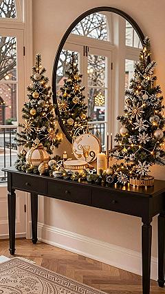 Using White and Gold Accents on a Pine Garland