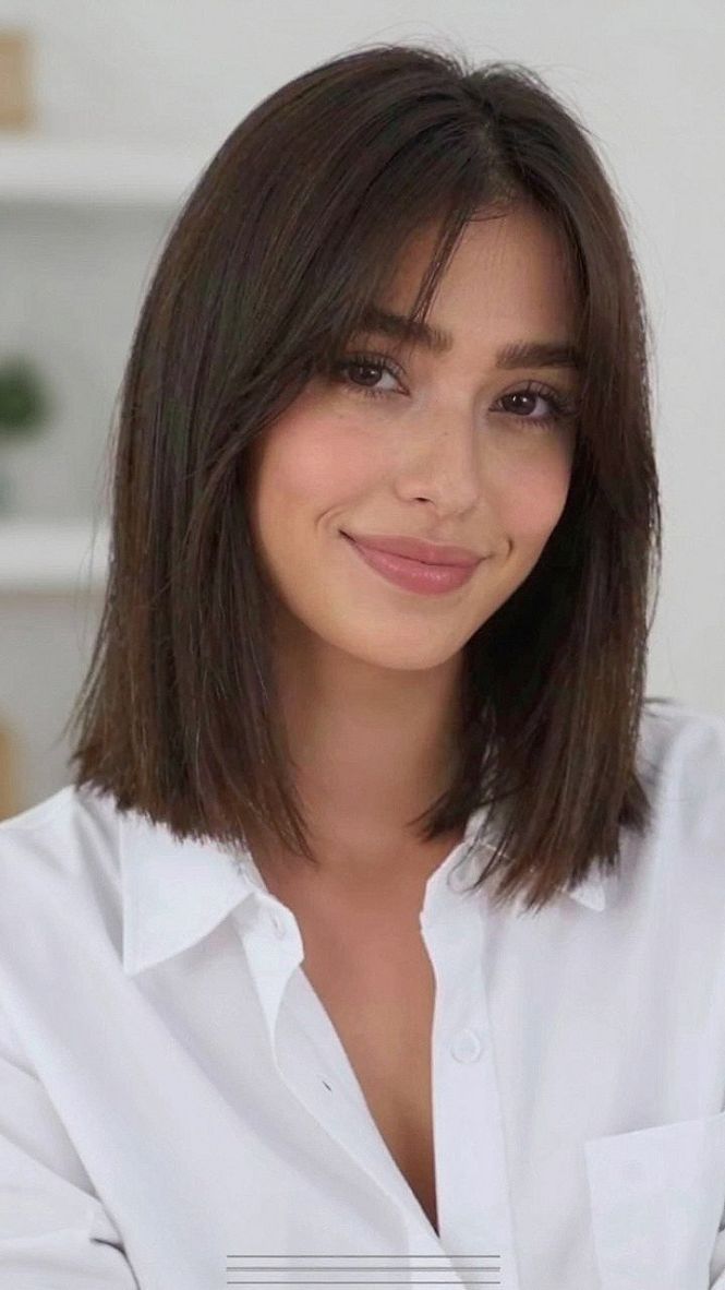 Adding Soft Curtain Bangs to a Medium Bob