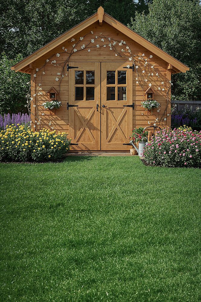 Cute Backyard Sheds: Rustic Garden Retreats with Pergolas