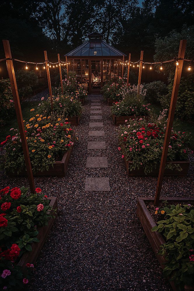 Dream Backyard Garden: Small Raised Beds & Greenhouse Magic
