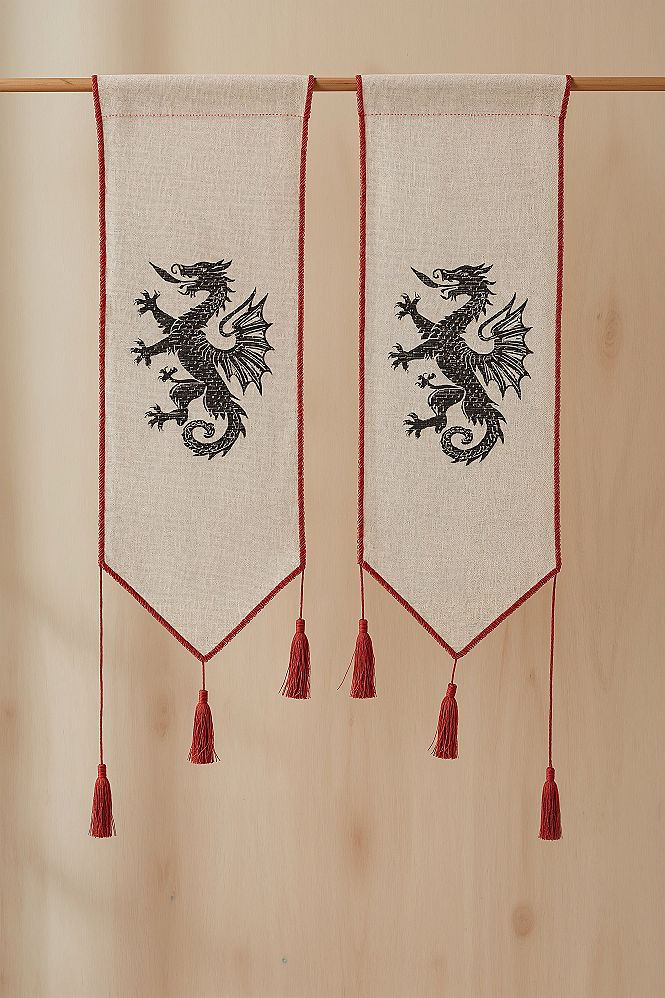 Medieval Dragon Banners: Fantasy Home Decor & DIY Tapestry