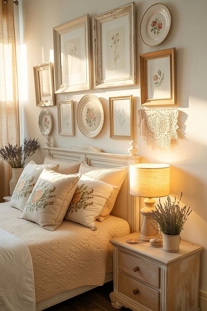 Vintage French Cottagecore: Charming Wall Decor for Bedrooms