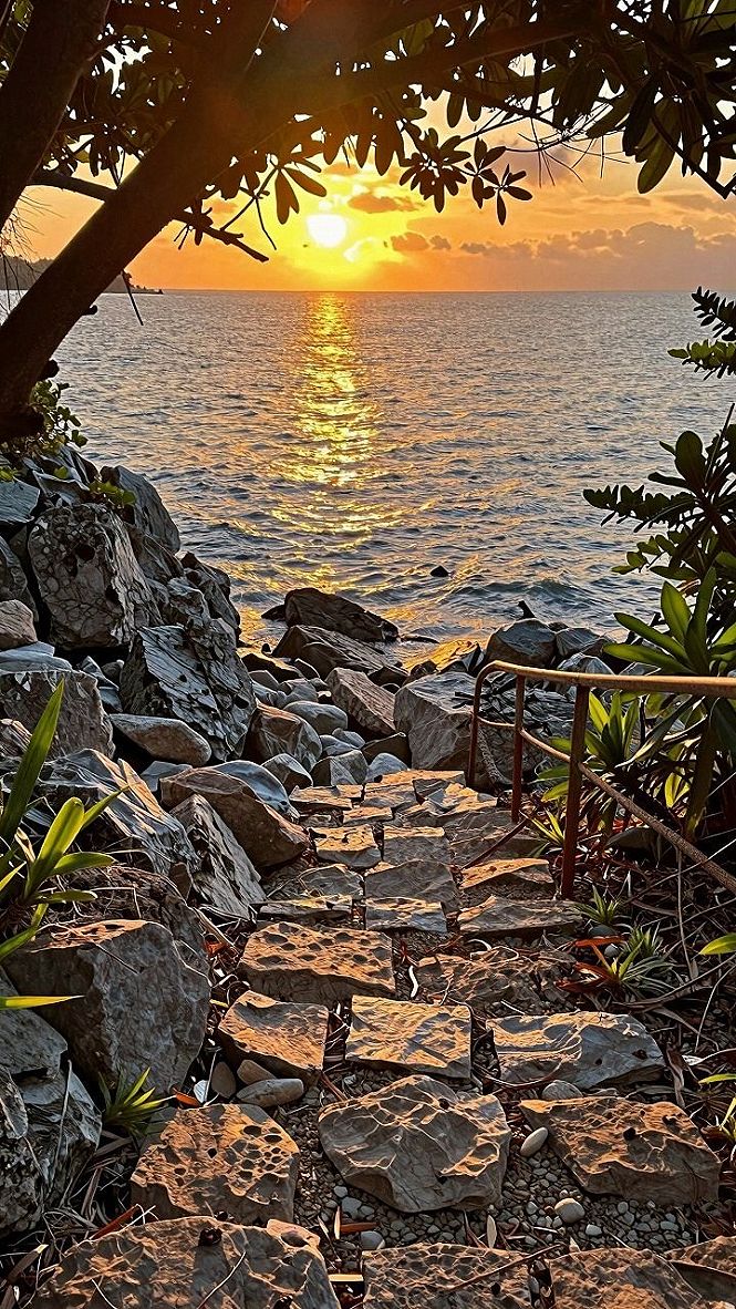 Selecting Sunset Coastal Scenery for iPhone Backgrounds